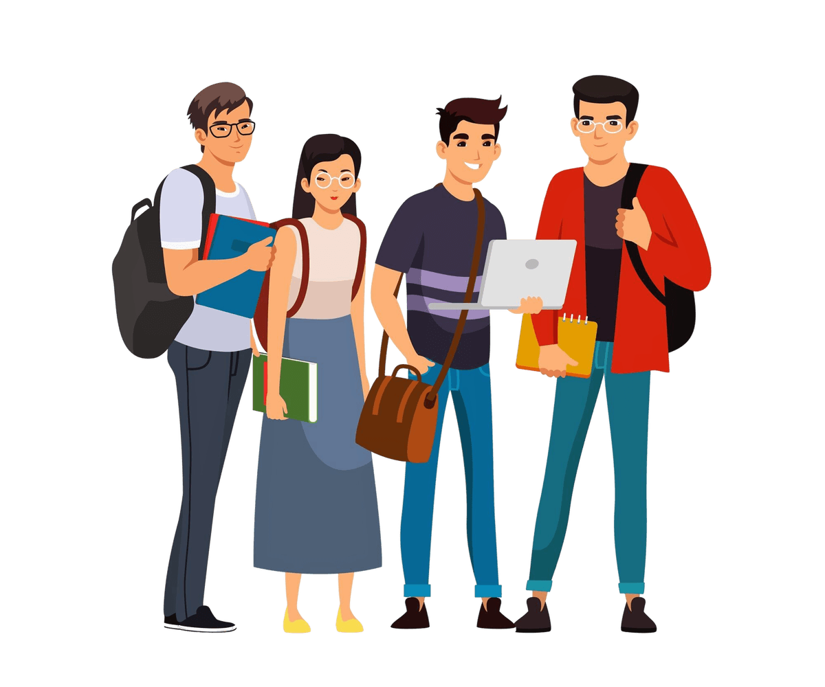 International students discussing